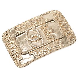 Strassbrosche mit Chanel Coco Mark Kronenlogo Golden