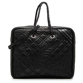 Bolsa quadrada média em couro de cordeiro acolchoado preto da Balenciaga Preto