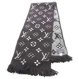 Sciarpa Logomania Shine Louis Vuitton Nero Argento