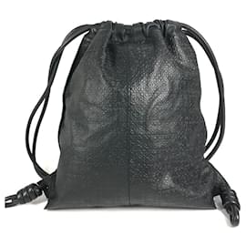 Loewe Anagram Dragonfly Goat Pattern Backpack Black