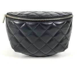 Marsupio / borsa a spalla in pelle matelassé Chanel Nero
