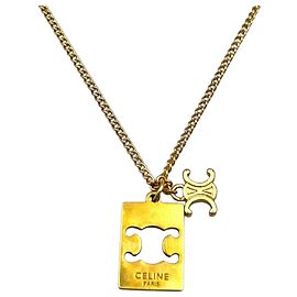 Céline Collar Interlock Triomphe Separado de Celine Dorado