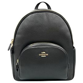 Mochila de couro preta Coach Preto