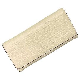 Loewe Bi-Fold Long Wallet Beige