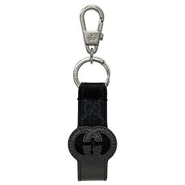 Chaveiro entrelaçado Gucci Marrom Preto