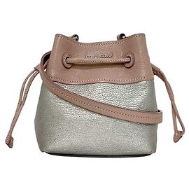 Borsa a spalla Miu Miu rosa e argento Argento Rosa