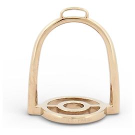 Hermès NOVO ANEL DE LENÇO HERMES ETRIER SAUMUR EM AÇO DOURADO Dourado