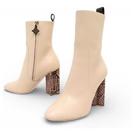 NUEVAS BOTAS LOUIS VUITTON SILUETA 37 TACONES DE PITÓN Crudo
