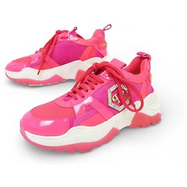 NOVAS TÊNIS PHILIPP PLEIN CHUNKY RUNNER 37 IT 38 FR SAPATOS ROSA Rosa