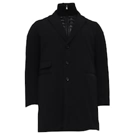 Casaco acolchoado Moncler em algodão preto Preto