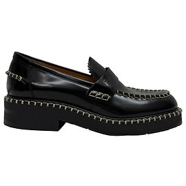 Mocassins Noua en cuir noir avec couture à la main Chloé Noir
