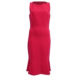 Vestido midi trompete sem mangas em lã rosa da Michael Kors Rosa