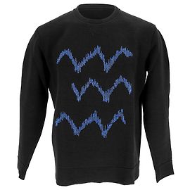 Lanvin bedruckter Pullover aus schwarzer Baumwolle Schwarz