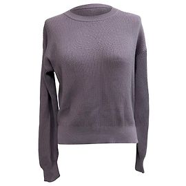 Rippstrick-Pullover in lila aus Baumwolle von Brunello Cucinelli Lila