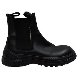 Bota Chelsea D-Racer Dior em couro preto Preto