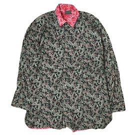 Autre Marque Camicia in cotone stratificato Paisley Danke Schon Nero Rosso