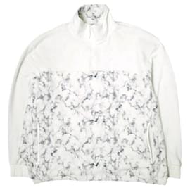 Autre Marque Danke Schon Marmor Pullover Fleece Top Weiß