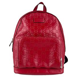 Mochila de cuero rojo Gucci Roja