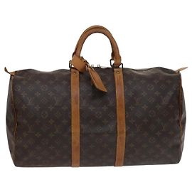 Louis Vuitton Keepall Bag Monogram Canvas 50 Brown