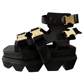 Sandali in pelle e gomma Sacai Platform Nero