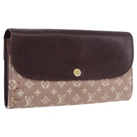 LOUIS VUITTON Monogramm Ideal Geldbörse Sarah Sepia M63008 Auth BA11334 Braun