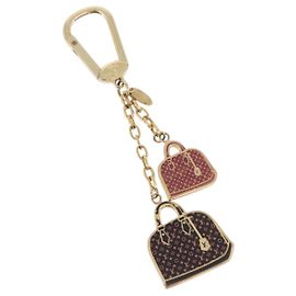 LOUIS VUITTON Bag Charm Iconic Bag Charm metal Red Black LV Auth LNZ441 Black Red
