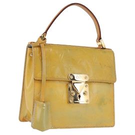 LOUIS VUITTON Sac à main Spring street Monogram Vernis Gris M91029 LV Auth 172351 Gris