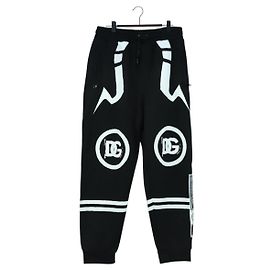 Dolce & Gabbana Pantalones Jogger de Algodón Negros DOLCE&GABBANA D&G x Jujutsu Kaisen Auth 167062SAM Negro