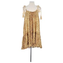 Vestido Trula coverup snow leopard Ulla Johnson de algodón amarillo Amarillo
