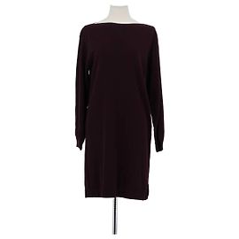 Des Petits Hauts Bordeaux Wollkleid Bordeaux