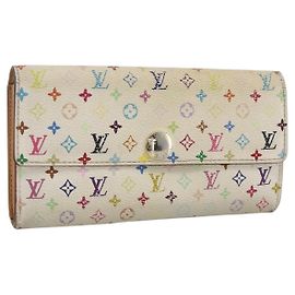 LOUIS VUITTON Cartera Sarah Multicolor Blanco M93532 LV Auth BA11332 Blanco