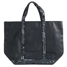 Cabas Vanessa Bruno en cuir bleu marine Bleu Marine
