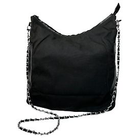 Bolsa de couro e algodão Gucci vintage preta Preto