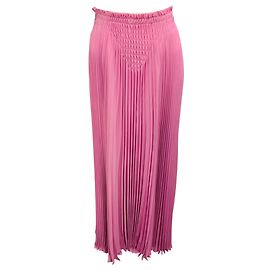 Valentino Garavani Saia maxi plissada de seda rosa Valentino Rosa