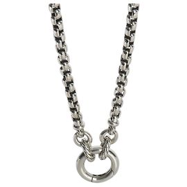 Collar de Caja de Vehículo con Amuleto Liso de Plata Esterlina David Yurman Otro