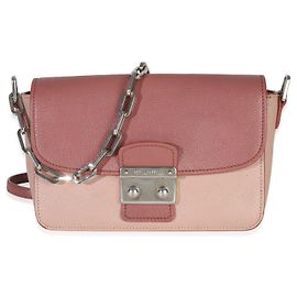 Bolso de cadena de piel de cabra madras bicolor rosa Miu Miu Rosa