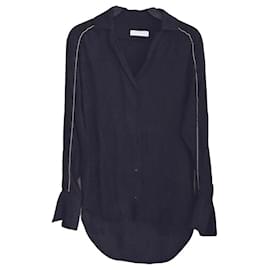Camicia nera Sandro decorata con strass Nero