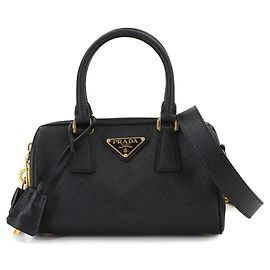 Prada Black Saffiano Leather Handbag Black