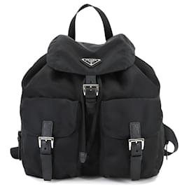 Prada Nylon Saffiano Backpack Black