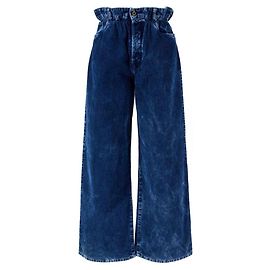 Calça larga de veludo cotelê azul Miu Miu Azul