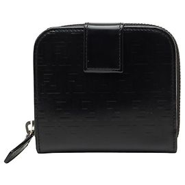 Fendi Zucchino Bi-Fold Geldbörse Schwarz