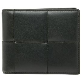 Bottega Veneta Khaki Leather Bi-fold Wallet Khaki