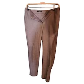 Autre Marque Gray trousers with herringbone pattern Grey