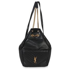 Mochila Joe Monogram de cordero matelasse negro Saint Laurent Negro
