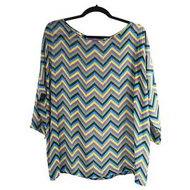 Missoni Multicolor Crepe Lockere Passform Oberteil, Größe S Grün