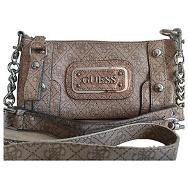 Borsa a Spalla Monogramma Guess Marrone