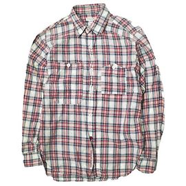 Autre Marque Engineered Garments Arbeitshemd aus Baumwolle Weiß Rot Marineblau