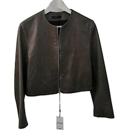 The Row Lammlederjacke Grau Grau