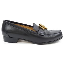 Chaussures en cuir vintage Hermès Noir