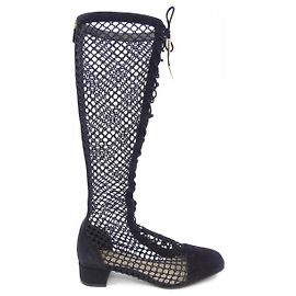 Bottes NAUGHTILY D Mesh de Christian Dior Noir